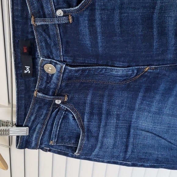 3x1 Medium Wash Distressed Busted Knee Skinny Jeans, Size 25 - Picture 3 of 13